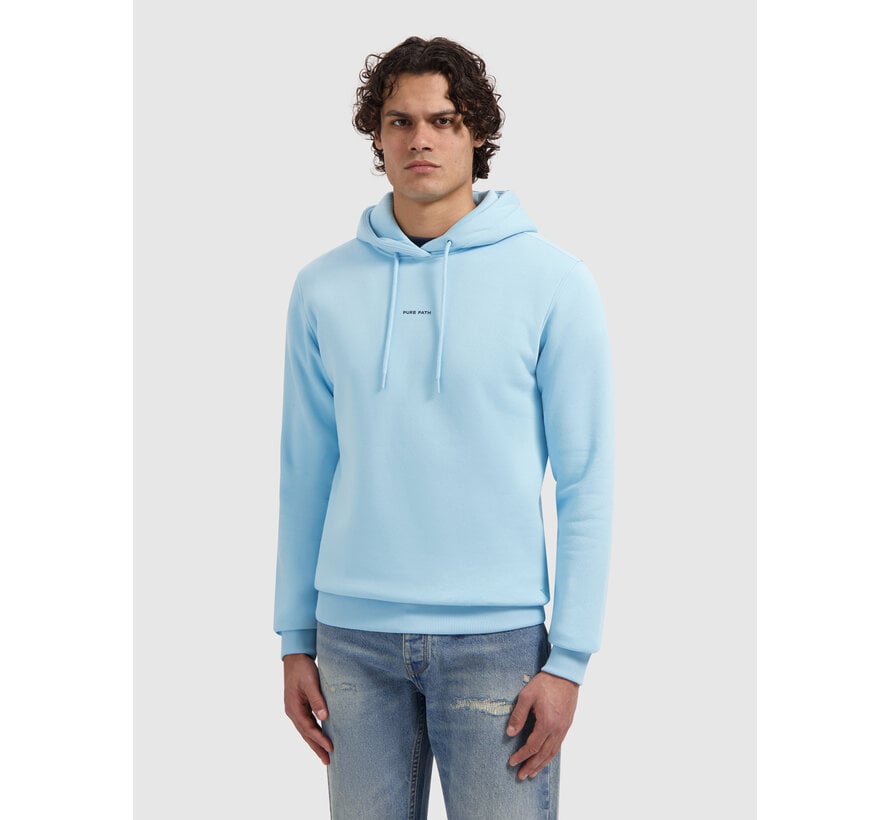 Pure Path Essential Logo Hooded Sweater Sky Blue (26010307 - 99)