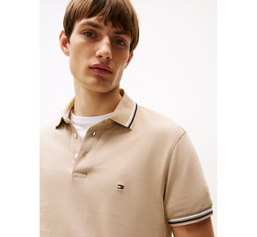 Polo Tipped Slim Fit Sandalwood (MW0MW39993 - RBT)