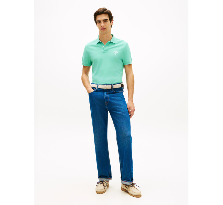Polo TH Script Regular Fit Arctic Aqua (MW0MW43046 - CSR)