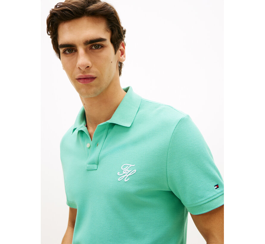 Polo TH Script Regular Fit Arctic Aqua (MW0MW43046 - CSR)