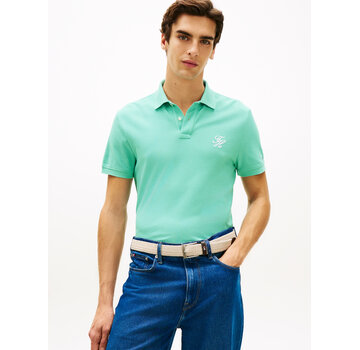 Tommy Hilfiger Tommy Hilfiger Polo TH Script Regular Fit Arctic Aqua (MW0MW43046 - CSR)