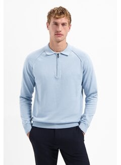No Excess No Excess Pullover Polo Half Zip Solid Dusty Blue (29230962SN - 138)