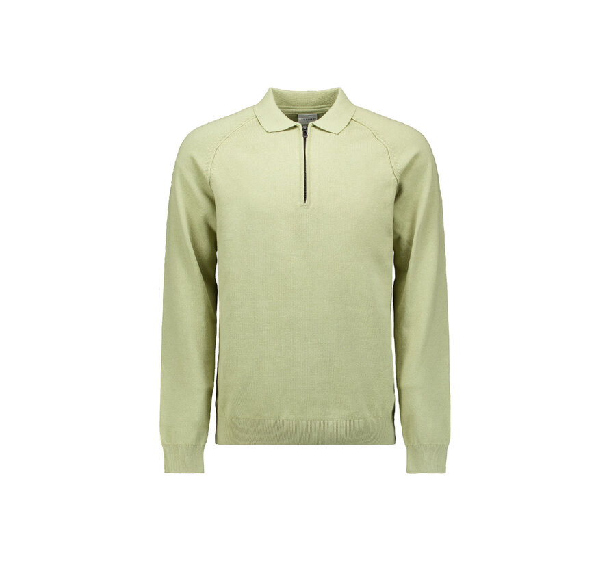 Pullover Polo Half Zip Solid Light Moss (29230962SN - 197)