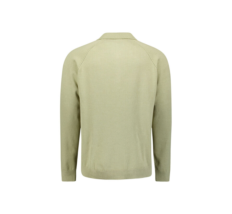 Pullover Polo Half Zip Solid Light Moss (29230962SN - 197)
