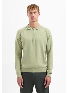 No Excess No Excess Pullover Polo Half Zip Solid Light Moss (29230962SN - 197)