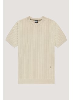 Kultivate Kultivate Knitted T-shirt TS Vertical Ecru (2401080205 - 203)