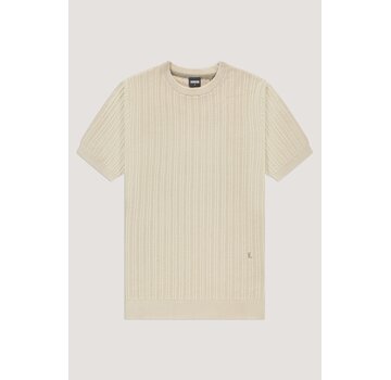 Kultivate Kultivate Knitted T-shirt TS Vertical Ecru (2401080205 - 203)
