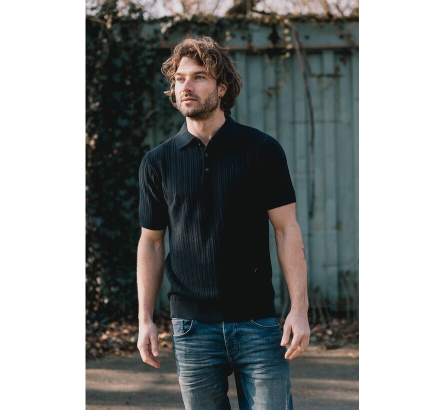Knitted Polo PL Vertical Navy (2401080400 - 319)