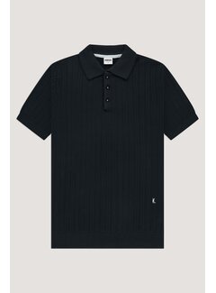 Kultivate Knitted Polo PL Vertical Navy (2401080400 - 319)