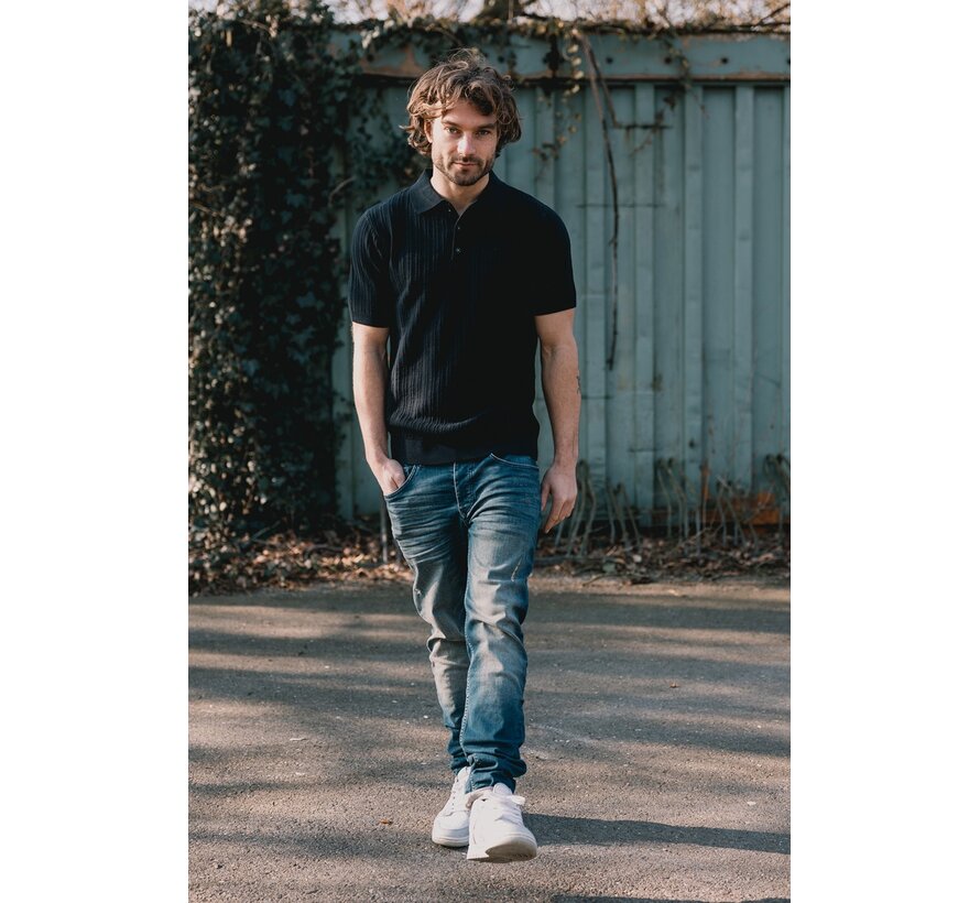 Knitted Polo PL Vertical Navy (2401080400 - 319)