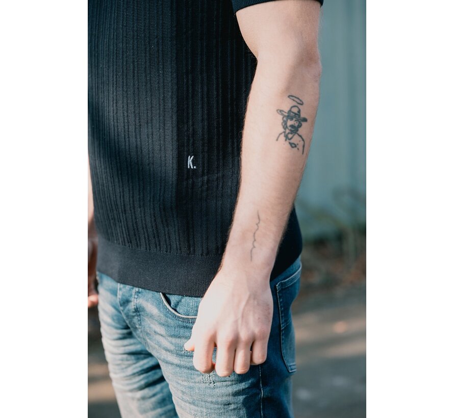 Knitted Polo PL Vertical Navy (2401080400 - 319)