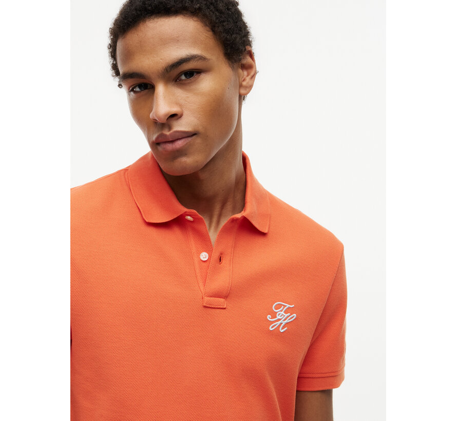 Polo TH Script Regular Fit Brilliant Orange (MW0MW43046 - SCX)