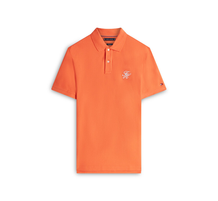 Polo TH Script Regular Fit Brilliant Orange (MW0MW43046 - SCX)