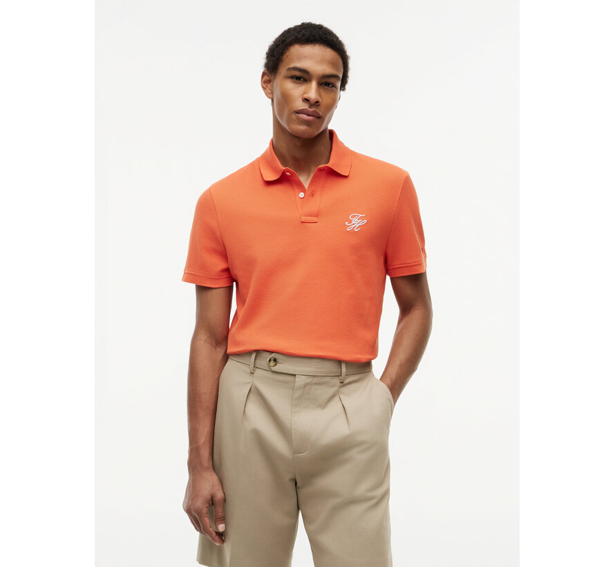 Polo TH Script Regular Fit Brilliant Orange (MW0MW43046 - SCX)