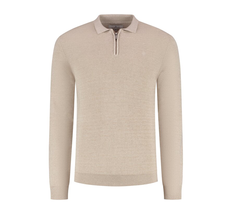 Premium Rugby Half Zip Beige (61.2160 - 146)