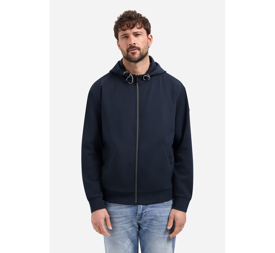 Sweat Vest Full Zipper Hooded Interlock Night Navy (31100102 - 078)