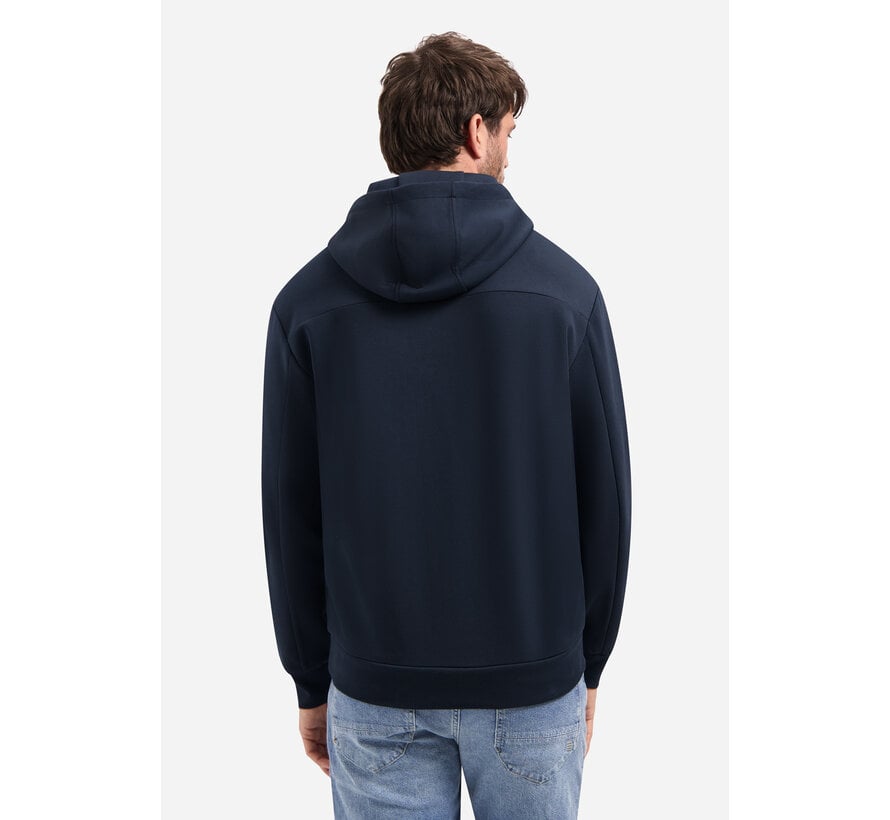 No Excess Sweat Vest Full Zipper Hooded Interlock Night Navy (31100102 - 078)