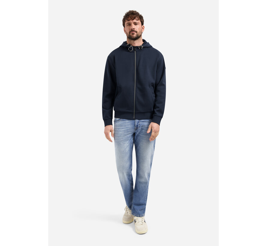 Sweat Vest Full Zipper Hooded Interlock Night Navy (31100102 - 078)