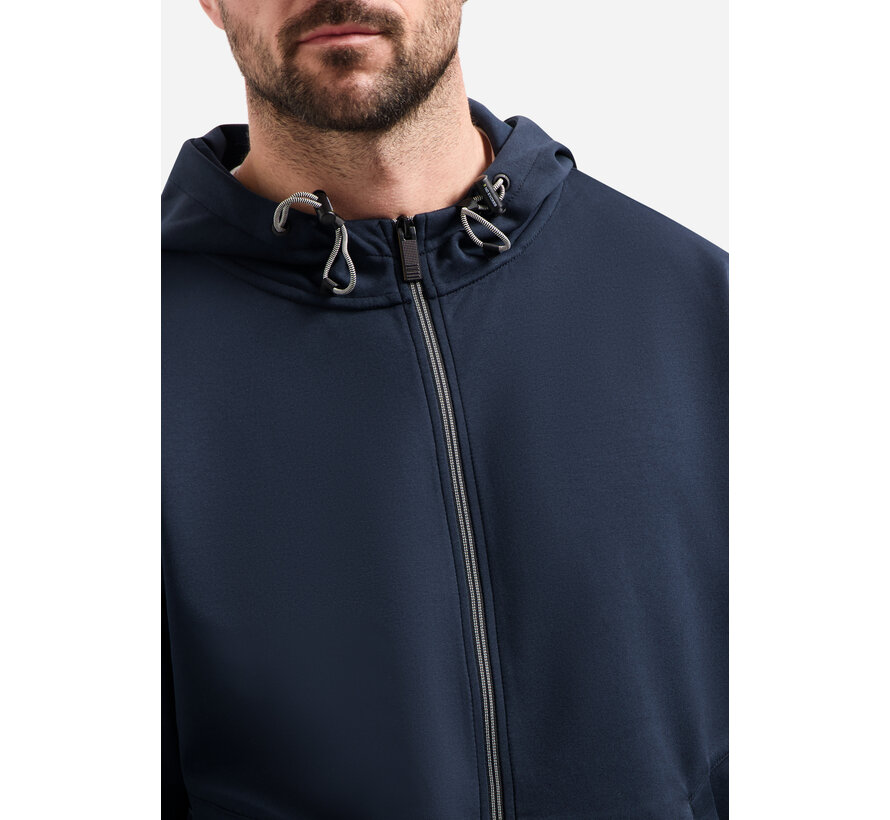 Sweat Vest Full Zipper Hooded Interlock Night Navy (31100102 - 078)