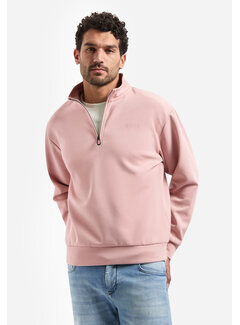 No Excess Sweater Half Zip Interlock Light Mauve (31100103 - 346)