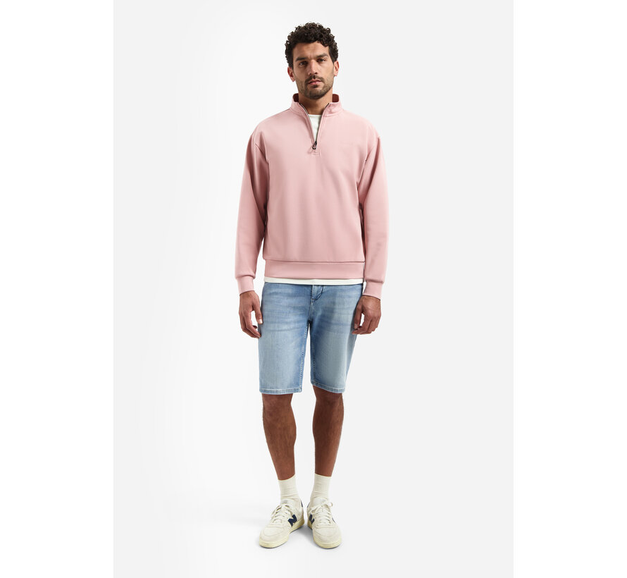 Sweater Half Zip Interlock Light Mauve (31100103 - 346)