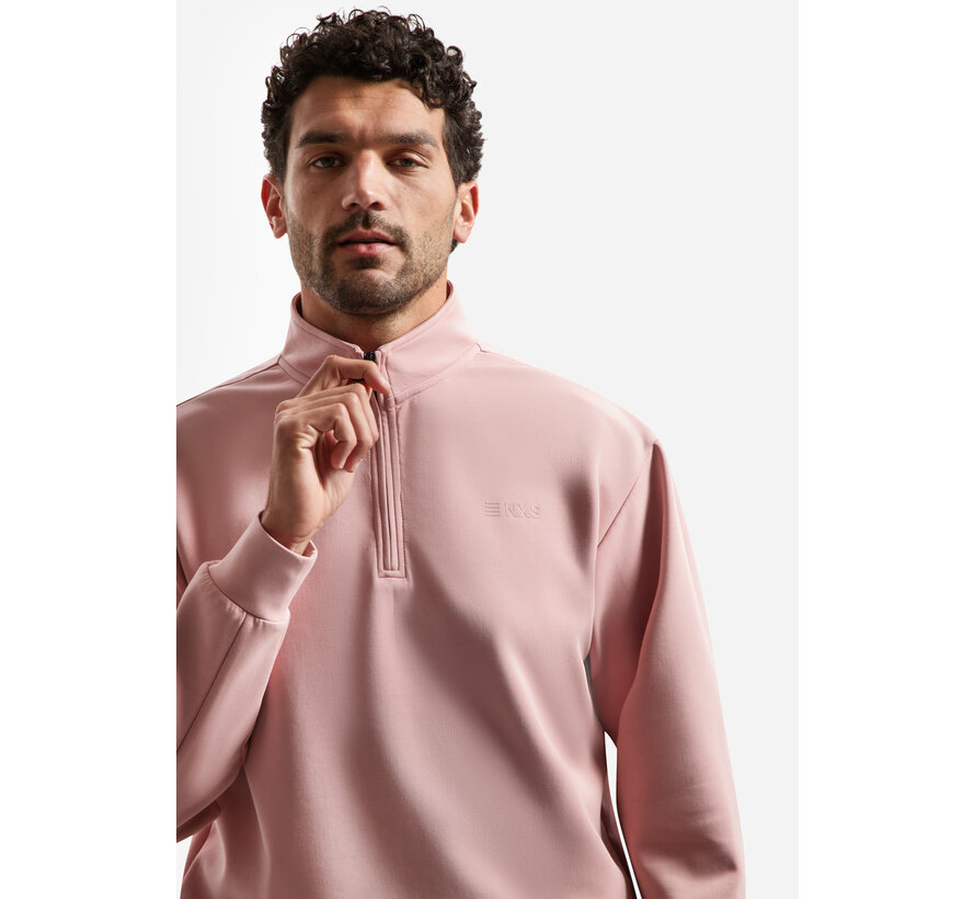 Sweater Half Zip Interlock Light Mauve (31100103 - 346)