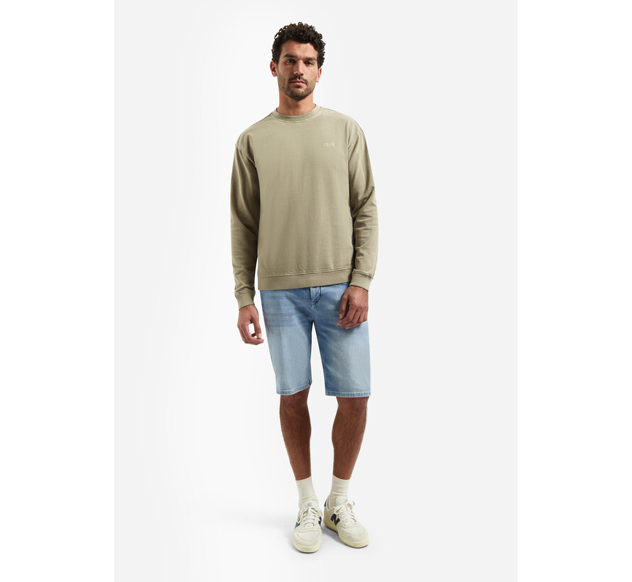No Excess Sweater Crewneck French Terry Garment Dyed  (31110116 - 346)
