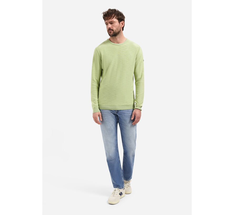 Pullover Crewneck Garment Dyed + Stone Washed Green (31210102 - 050)