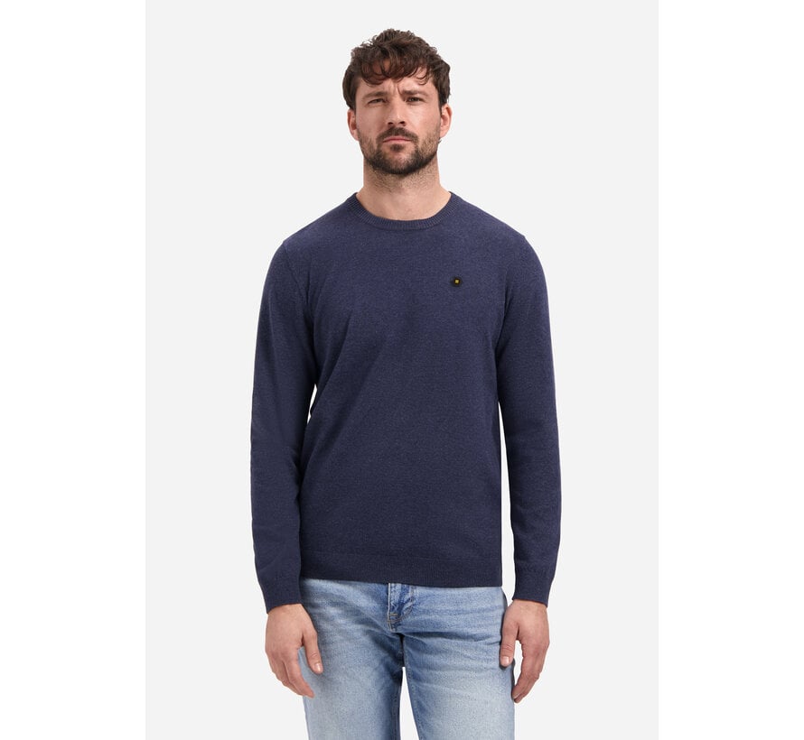 No Excess Pullover Crew Neck Melange Navy (31210190SN - 078)