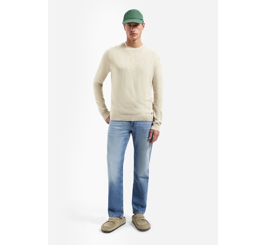 No Excess Pullover Crewneck Slub With Linen Desert (31210205 - 045)