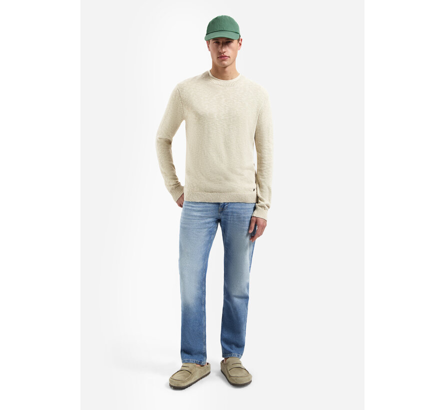 Pullover Crewneck Slub With Linen Desert (31210205 - 045)