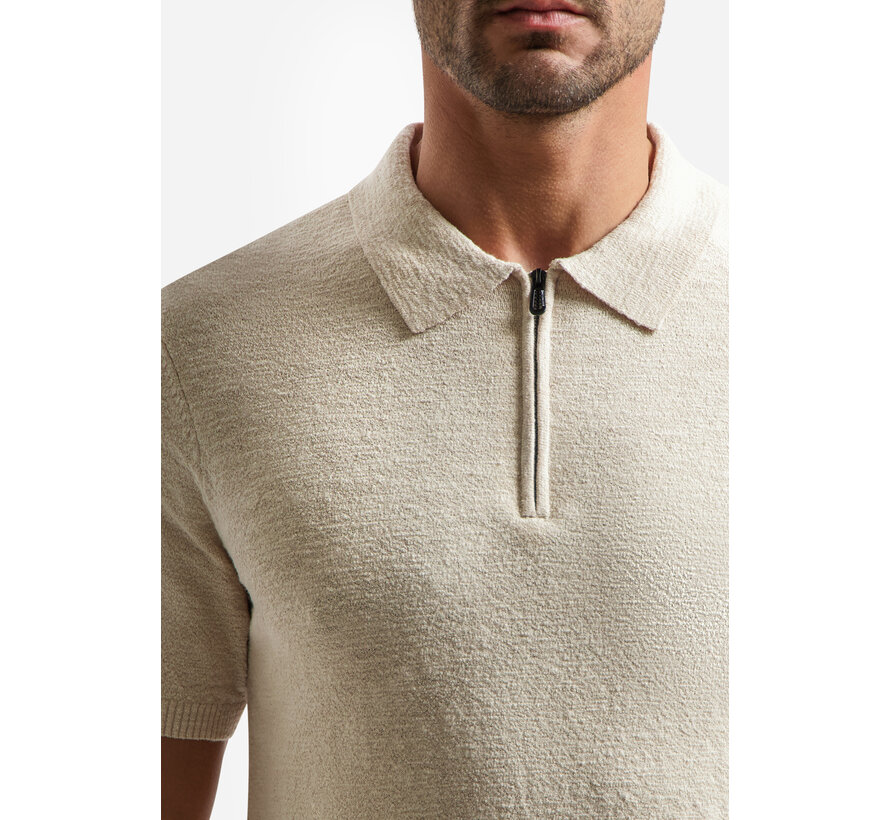 Pullover Short Sleeve Polo Zip Frote Desert (31220243 -  045)