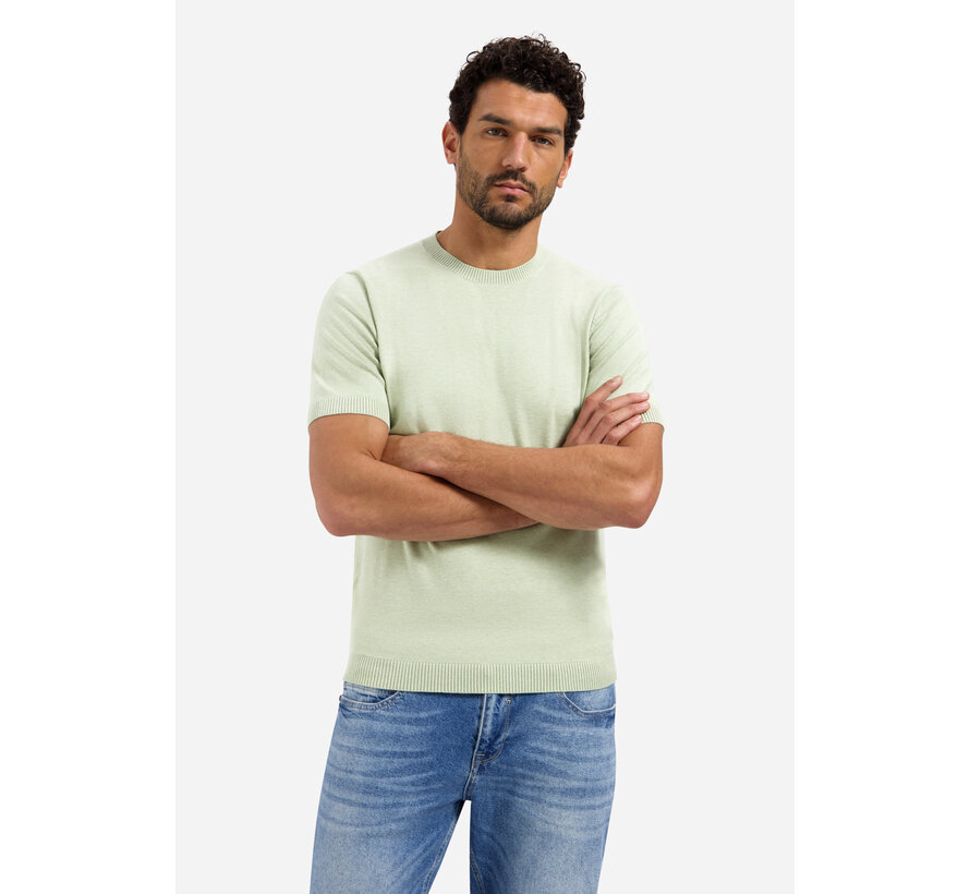 Pullover Short Sleeve Crew Neck Melange Green (31220293SN - 050)