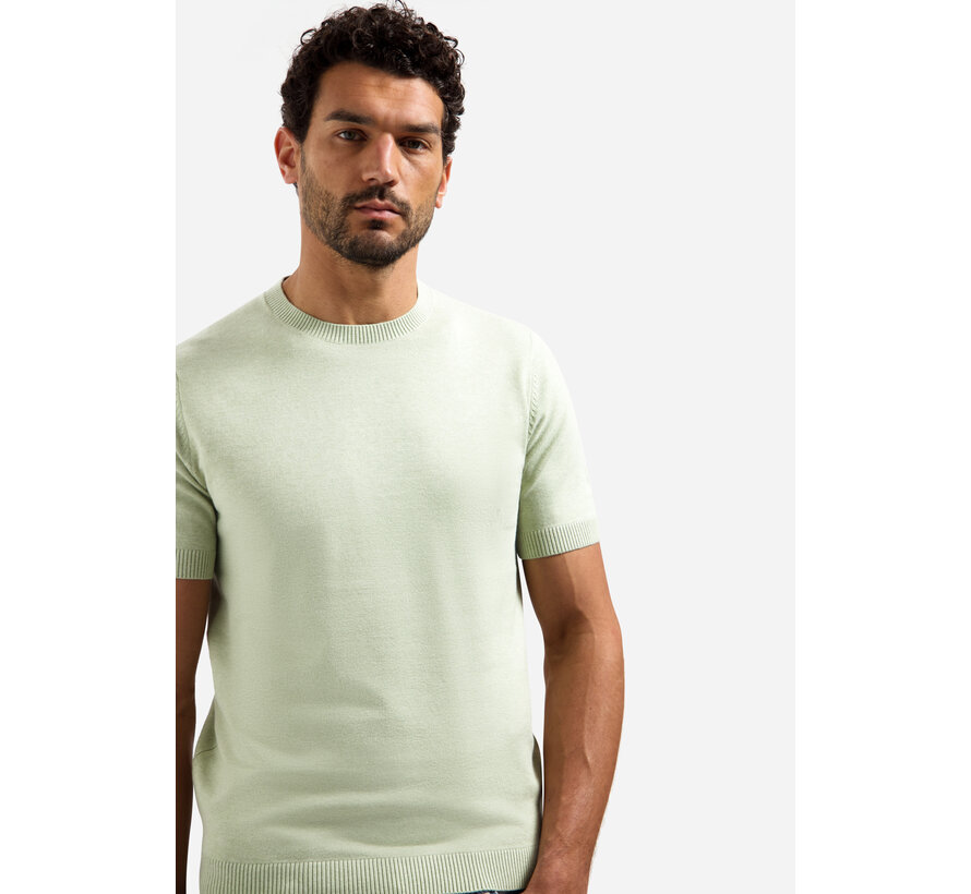 Pullover Short Sleeve Crew Neck Melange Green (31220293SN - 050)
