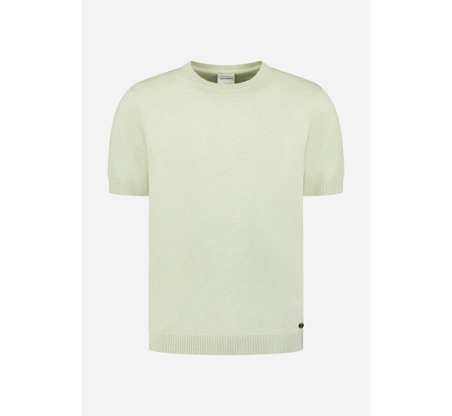 Pullover Short Sleeve Crew Neck Melange Green (31220293SN - 050)