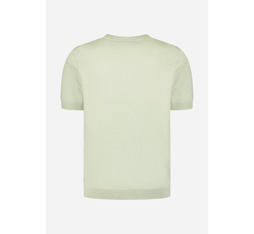 Pullover Short Sleeve Crew Neck Melange Green (31220293SN - 050)