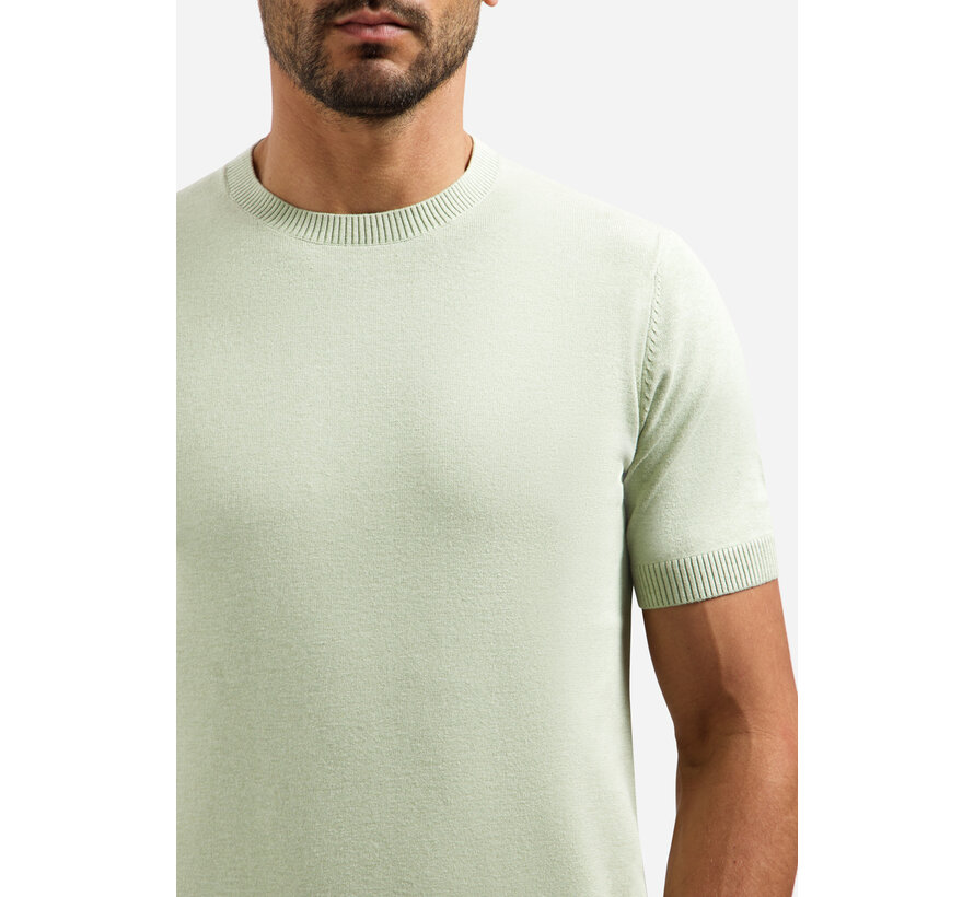 Pullover Short Sleeve Crew Neck Melange Green (31220293SN - 050)