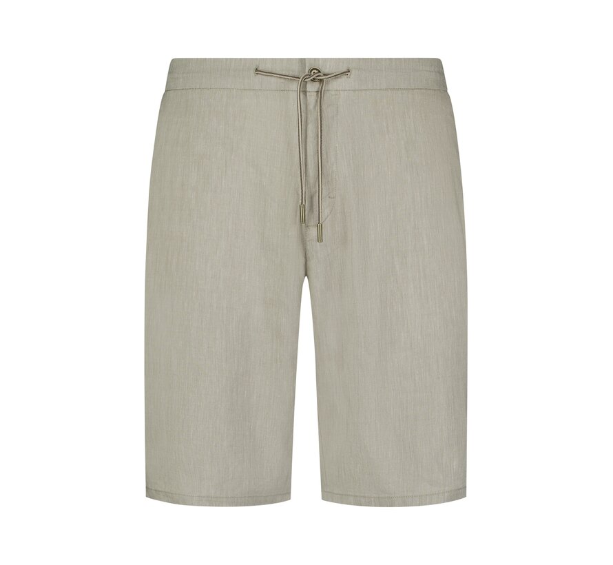 No Excess Short Chino With Linen Taupe (318190321 - 044)