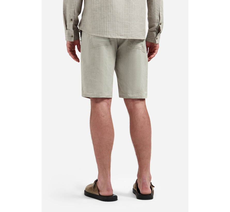 No Excess Short Chino With Linen Taupe (318190321 - 044)