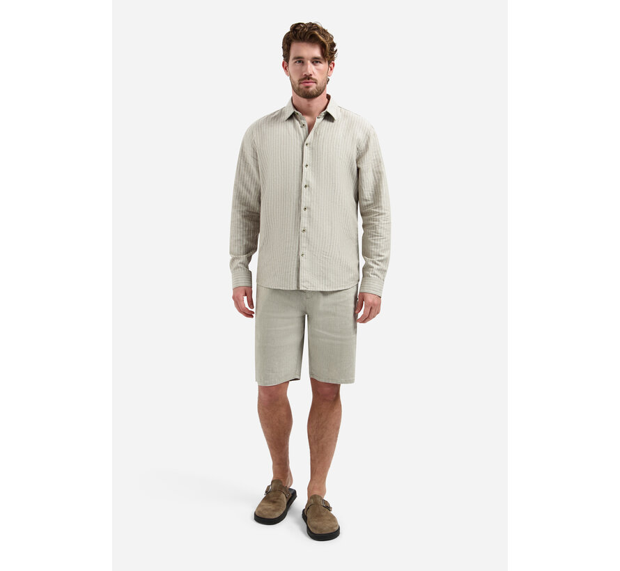 No Excess Short Chino With Linen Taupe (318190321 - 044)