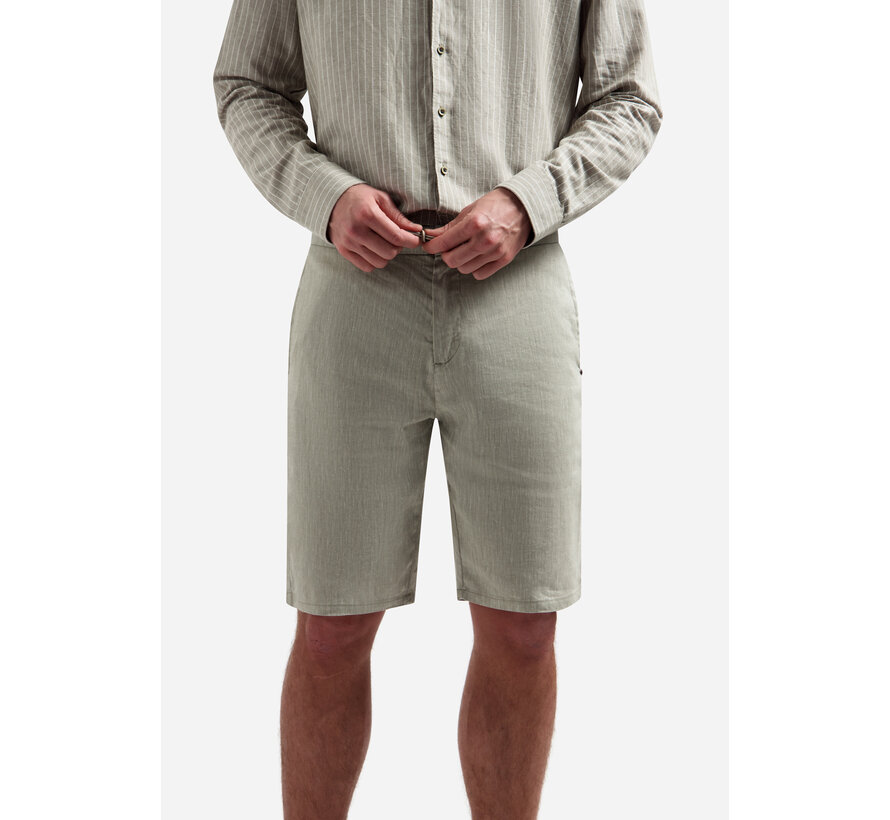 No Excess Short Chino With Linen Taupe (318190321 - 044)
