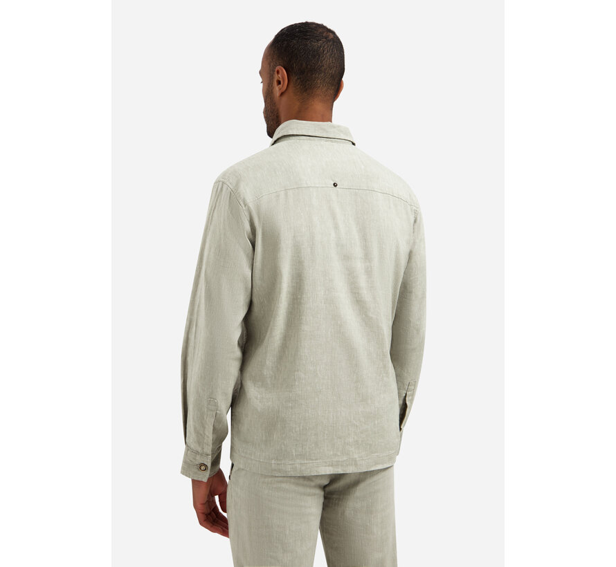 Overshirt Full Button 2-Tone With Linen Taupe (31510210 - 044)