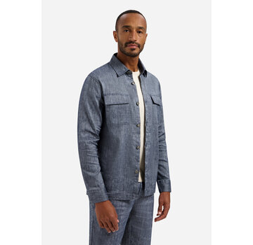 No Excess Overshirt Full Button 2-Tone With Linen Night (31510210 - 078)