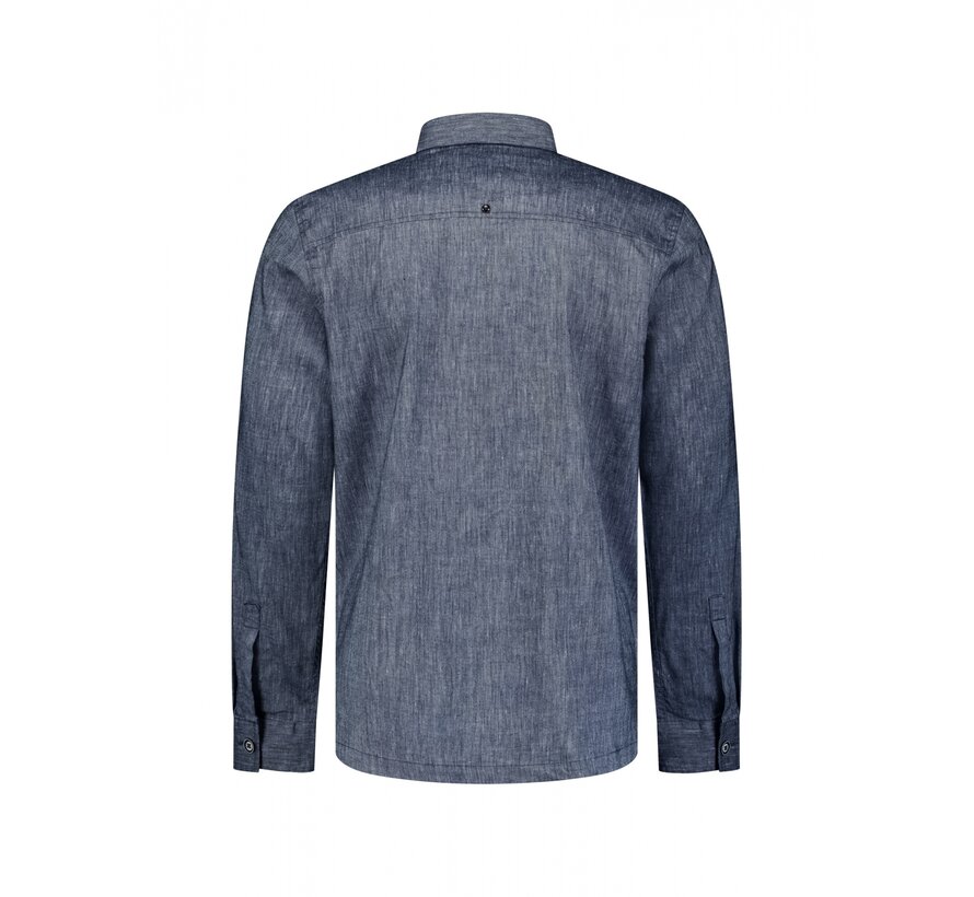 Overshirt Full Button 2-Tone With Linen Night (31510210 - 078)