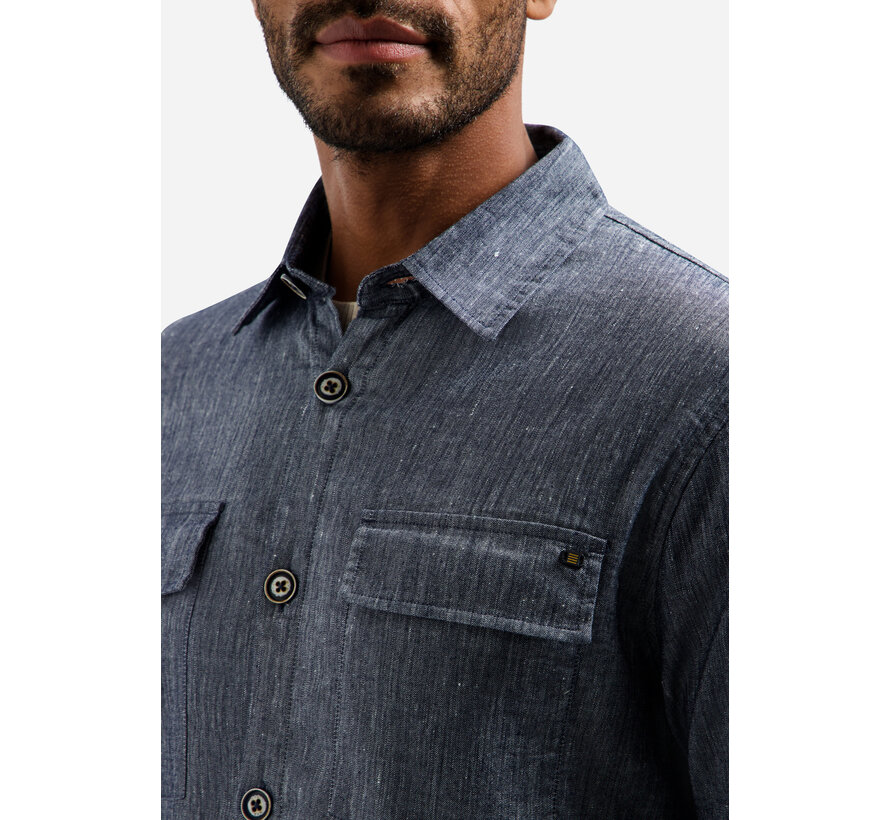 Overshirt Full Button 2-Tone With Linen Night (31510210 - 078)