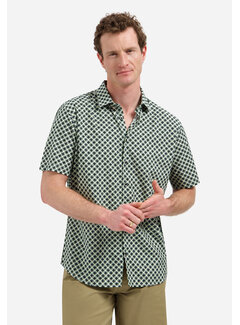 No Excess Shirt Short Sleeve Stretch Allover Printed Green (31490342 - 050)