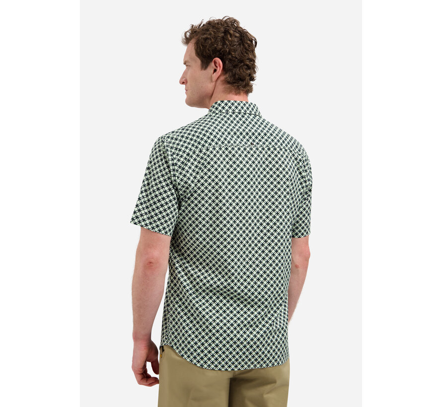 Shirt Short Sleeve Stretch Allover Printed Green (31490342 - 050)