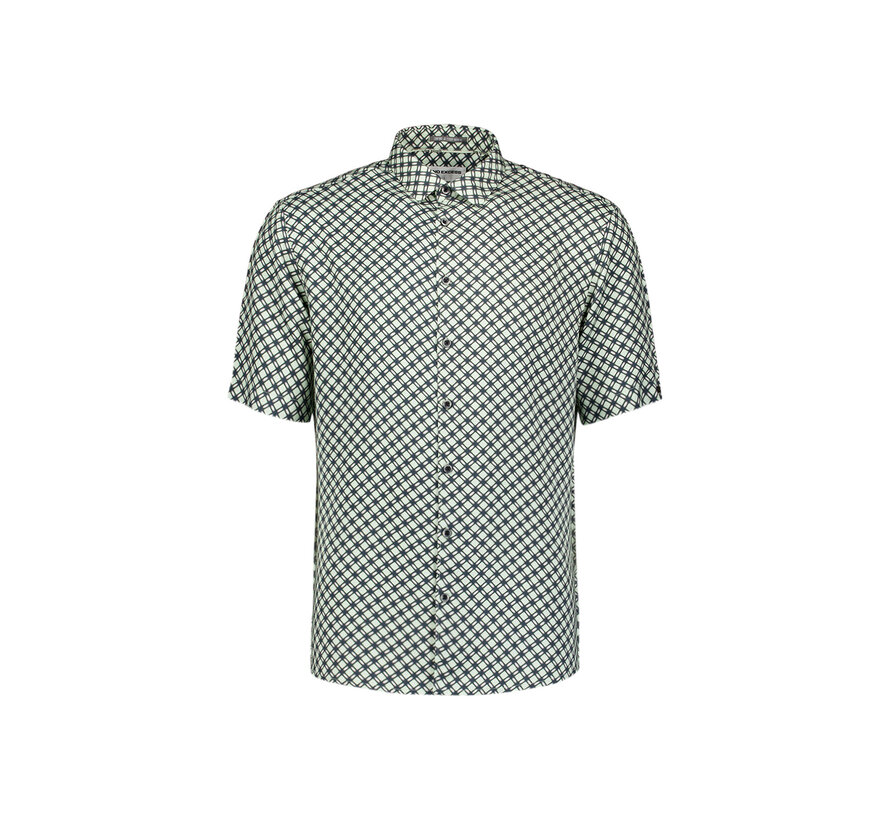 Shirt Short Sleeve Stretch Allover Printed Green (31490342 - 050)