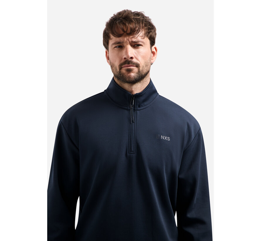 Sweater Half Zip Interlock Navy (31100103 - 078)