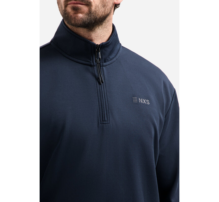 Sweater Half Zip Interlock Navy (31100103 - 078)